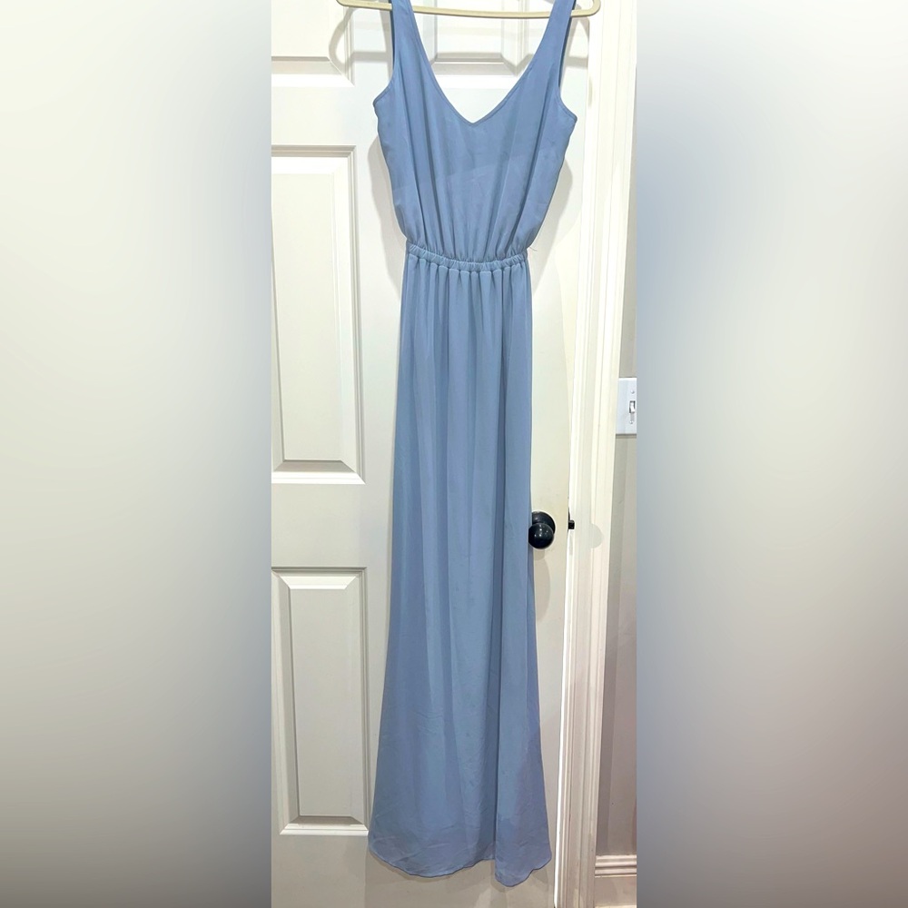 Blue flowy dress